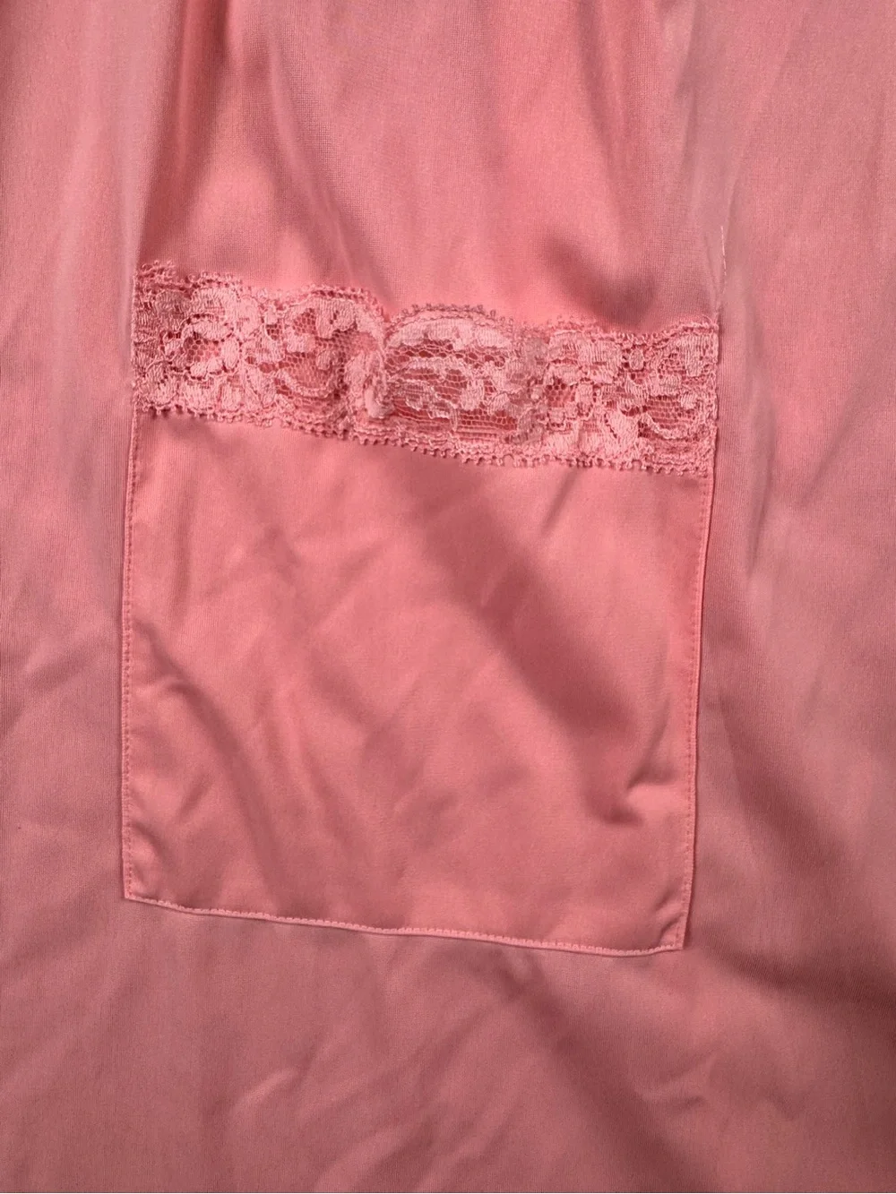 Vintage Shadowline Nightgown Robe Set Pink Lace Medium Silky 70’s Retro Classic